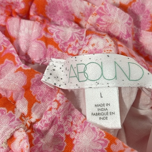 ABOUND BY NORDSTROM Pink Floral Drawstring Skirt Size Large NEW - Picture 6 of 9